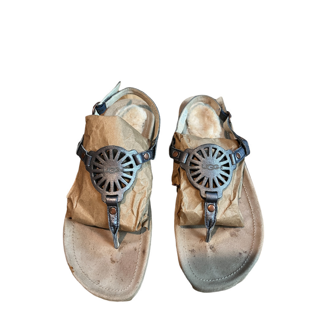 Ugg Australia Sandal Adjustable With Fur On The Heel
